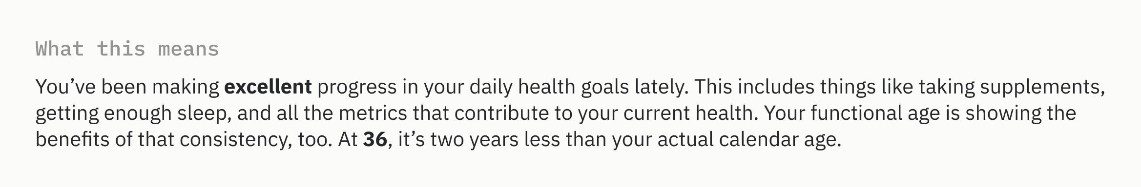 Health insights summary